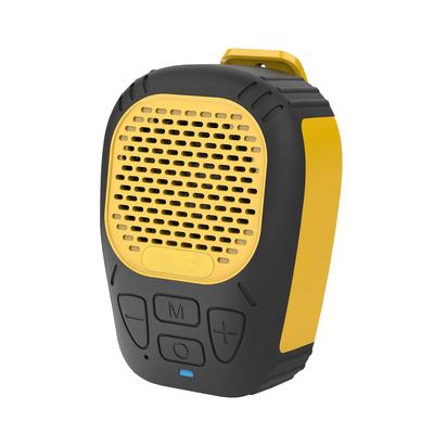 TEMU Clip-on Construction Site Music Player With Built-in Mic, 30-hour , Usb & Battery Powered, Rechargeable Lithium Polymer Battery - Portable Wearable Speaker For Use