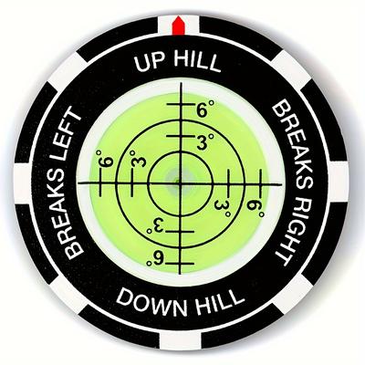 TEMU Essential Golf Ball Marker With Green Reading Aid & Hat Clip - High-precision, Durable Abs, Black - Enhance Your Putting Game,