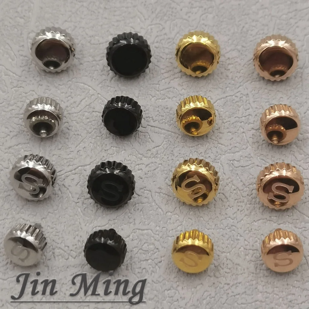 Hohe Qualität S Set Krone Uhr Teile Log Fall Krone S Krone Fit NH34 NH35 NH36 Uhr Für Datum nur serie Uhr Krone Edelstahl Image