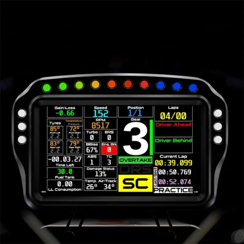 Simracing Game Dashboard Dash-Bildschirm 5-Zoll-LCD-Display Geschwindigkeitsanzeige Messgerätmodul für FANATEC Simagic Logitech Drive Base Image
