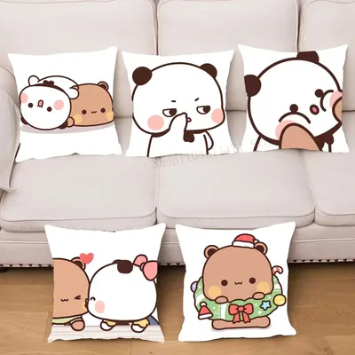 1pc Nette Bär Bubu Dudu Kissen Fall Platz Schlafzimmer Sofa Freizeit Komfort Kissen Auto Wohnzimmer Image