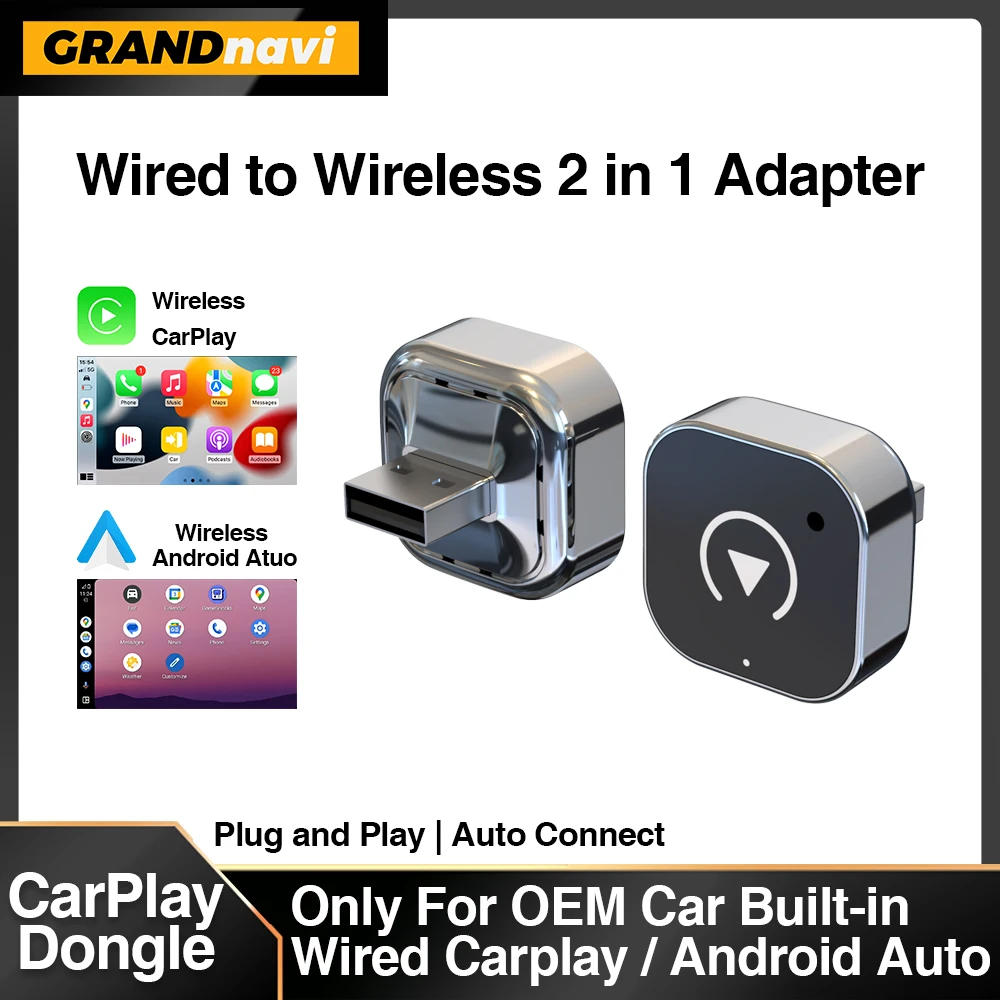 Neue Drahtlose CarPlay Android Auto Adapter USB Dongle Smart Mini Box Plug Und Play Universal Für VW Toyota Nissan Honda Ford Benz Image