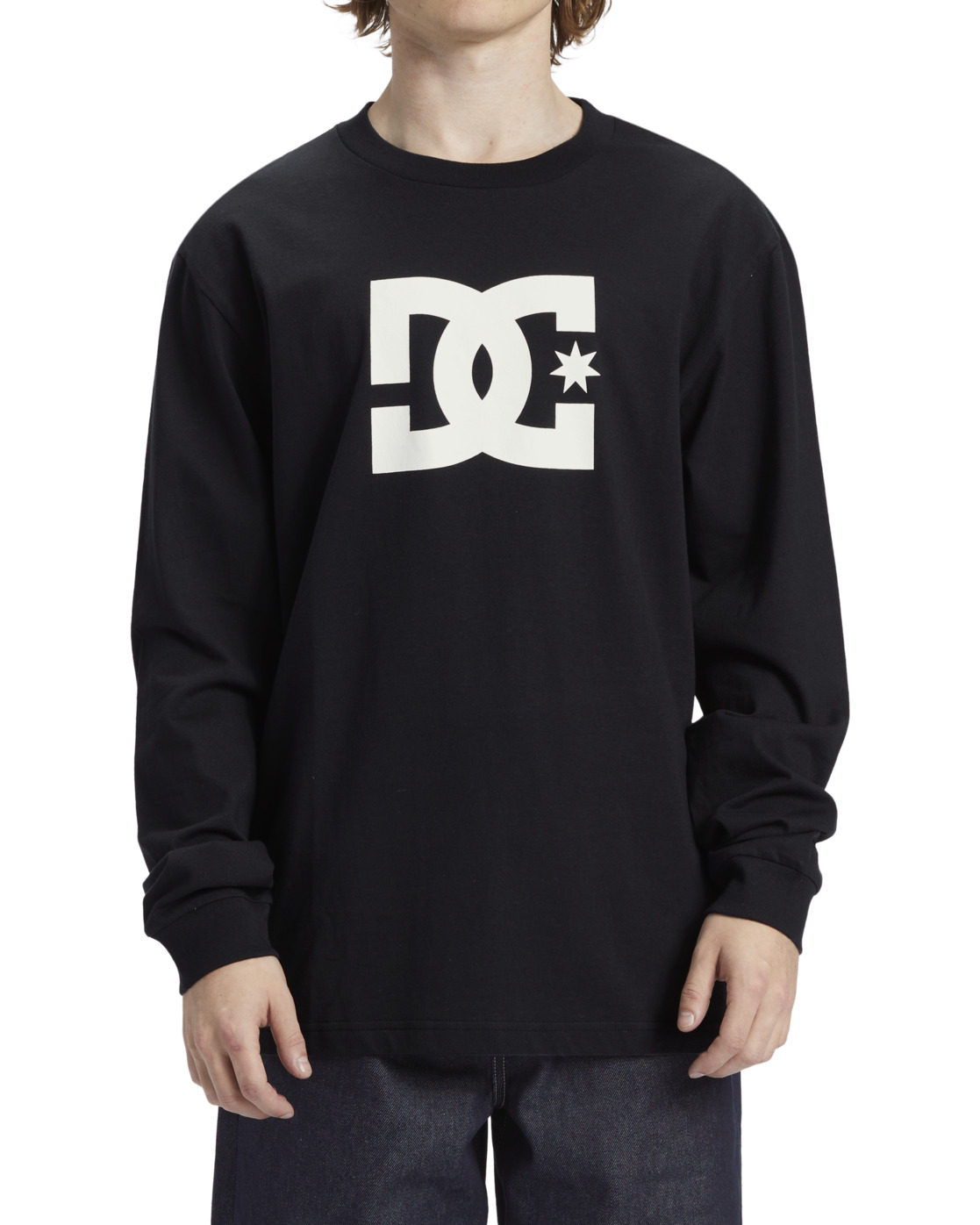 Langarmshirt DC SHOES "DC Star Hls", Herren, Gr. M, schwarz, Obermaterial: 75% Baumwolle, 25% Baumwolle;, Shirts Langarmshirt