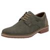 Schnürschuh RIEKER, Herren, Gr. 42, khaki, fango, Lederimitat, elegant, Schuhe, Business-Schnürer, Halbschuh mit modischer Prägung