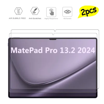 2 Pieces HD Anti-Scratch Screen Protector Tempered Glass For Huawei MatePad Pro 13.2 2024 New Tablet