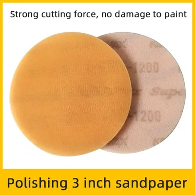 Japanese KOVAX Soft Matte Paper Car Paint Surface Polishing 3 Inch Round Flocking Grinding Disc