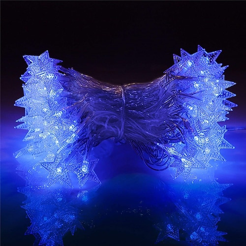 Ramadan Eid Lichter LED Solar Stern-Lichterkette 40Ft 12M 100LEDs 7M 50LEDs 6,5M 30LEDs 5M 20LEDs 8 Modi Funkeln Feenlichter wasserdichte Sternlichter für Außenanlagen Garten Rasen Terrasse Landschaft Image