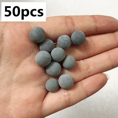 TEMU 50/200 Pack Aquarium Decorative Stone Beads, Freshwater & Shrimp Balls, Fish Enhancers, Ph Balance Aids, Ideal For Amphibians