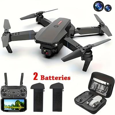 TEMU 2024 Newest Dual Camera Foldable Drone With App Control, 4k Video, Fpv Live Feed, Rc Quadcopter For Adults & Kids (2 )