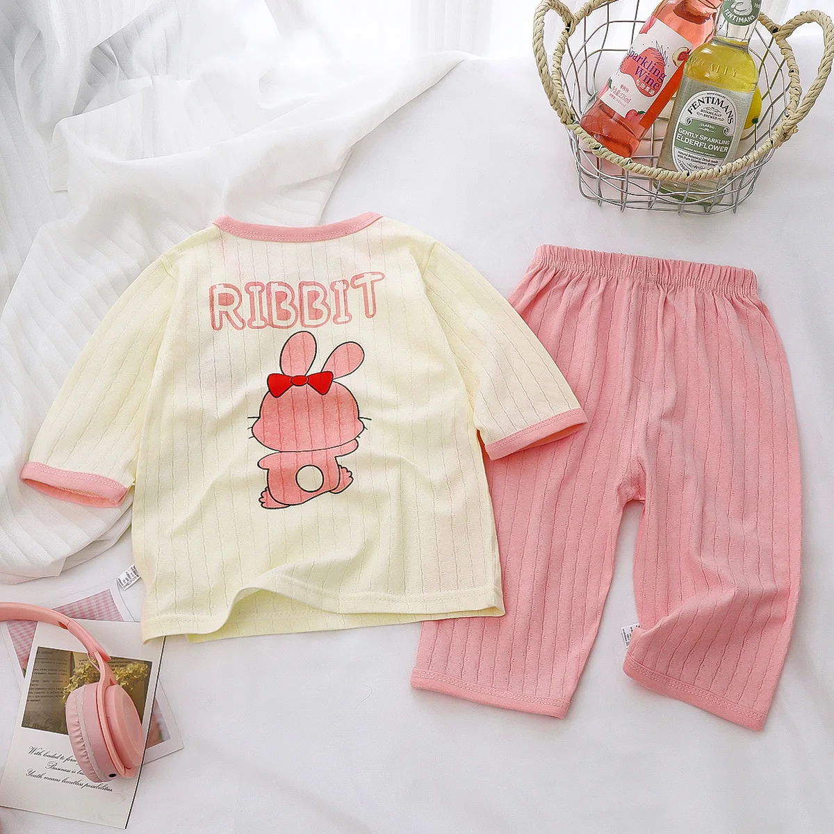 Baby Pyjamas Sets Baumwolle Kind Pyjamas Kleinkind Langarm Baby Nachtwäsche Pyjamas Kinder Cartoon Homewear Kleidung Baby Mädchen Image