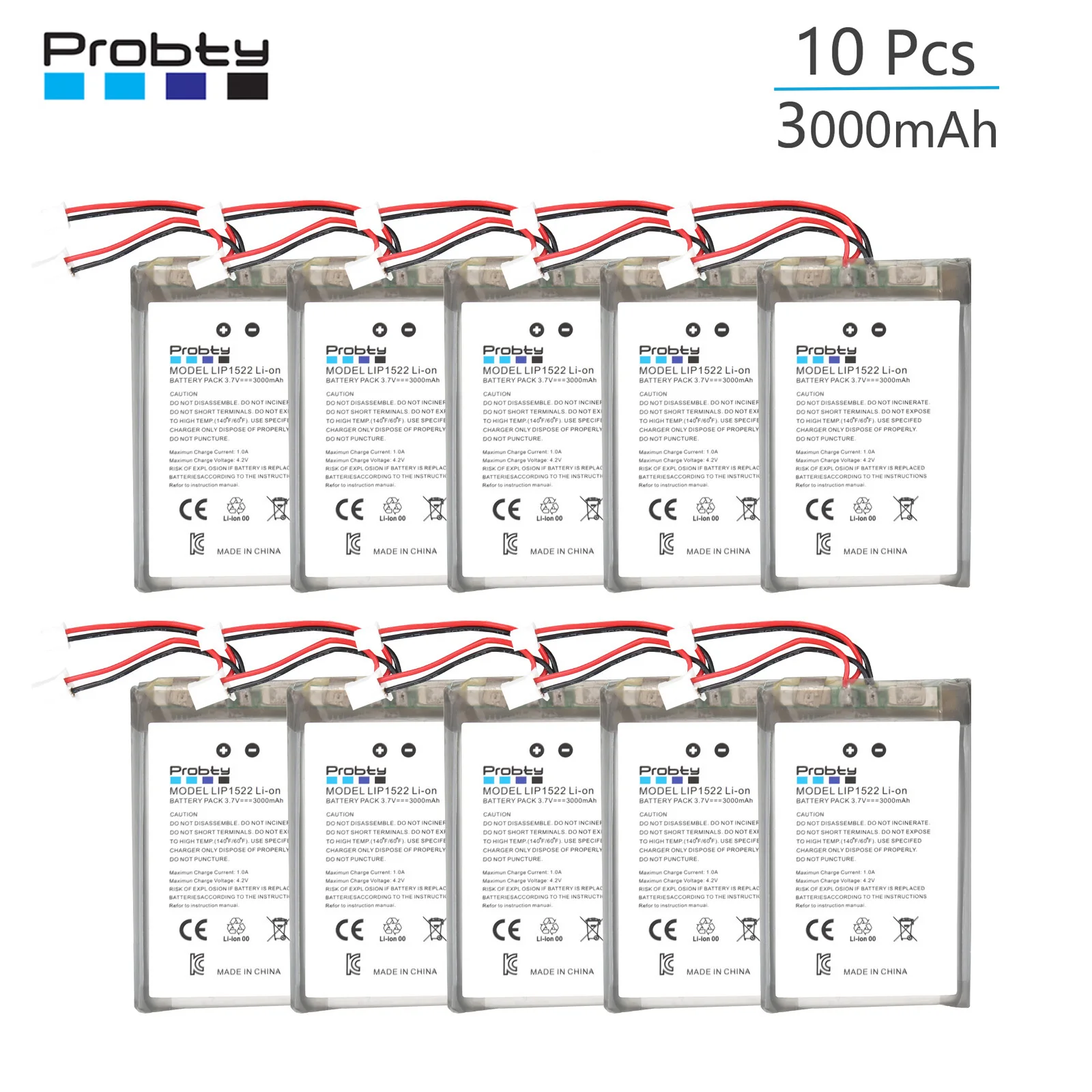 10 Pcs LIP1522 PS4 Controller Battery for Sony PS4 Pro PlayStation 4 DualShock4 V1 V2 CUH-ZCT1E CUH-ZCT2 Wireless Controller