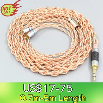 4 Core 1.7mm Litz HiFi-OFC Earphone Braided Cable For 0.78mm Flat Step JH Audio JH16 Pro JH11 Pro 5 Image