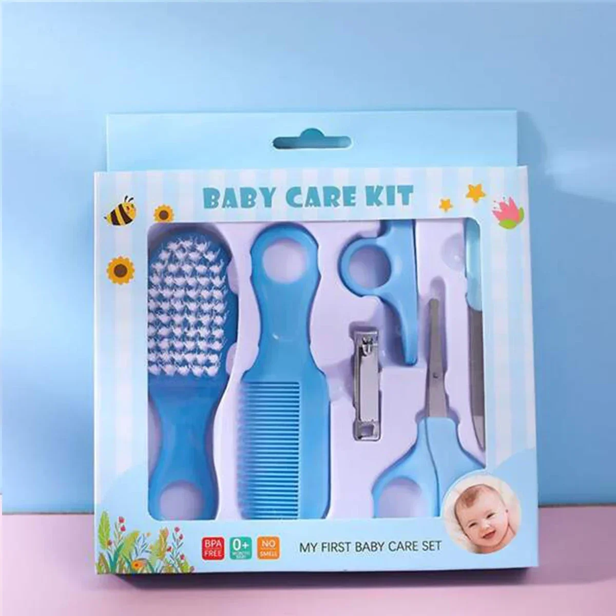 6 teile/satz Baby Care Kit Sicherheit Werkzeuge für Neugeborene Hygiene Kits Pflege Set Nagel Haar Clipper Schere Kamm Image