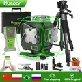 Huepar S04CG-C 4D Niveau laser vert Outils laser à ligne croisée auto-dropante avec détecteur, écran LCD, télécommande, Bluetooth et prompt ket ket