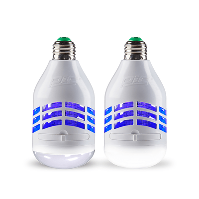 Pic Dual-Purpose Bug Zapper And Led Light Bulb, White, Pack Of 2