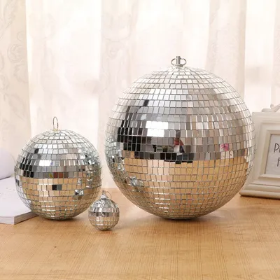 Disco Mirror Ball Party Shiny Ball Stage Light Rotating Glass Ball Retro Reflective KTV DJ Lights