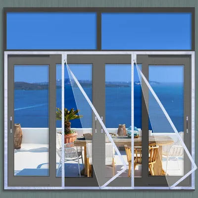 DTGJ Insect Mosquito Net Zipper Window Mesh White Custom Size Door Screen Tulle Invisible Fiberglass