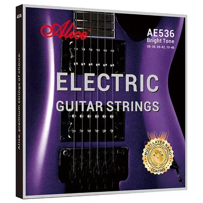 Alice AE536 Electric Guitar Strings Hexagonal High-carbon Steel Core Multipolymer Anti-rust Coating