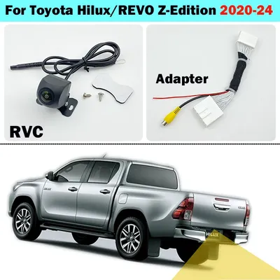 HICAMRUI Rear View Reverse Camera Kit for Toyota Hilux REVO Z-Edition 2020 2021 2022 2023 2024 OEM
