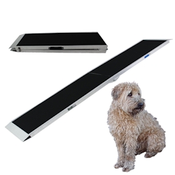 Baumarktplus TRUTZHOLM Hunderampe klappbar 215 cm Traglast 180 kg Alu grau schwarz Image