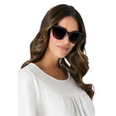 Plus Size Women's Cat Eye Sunglasses by Roaman's in Brown