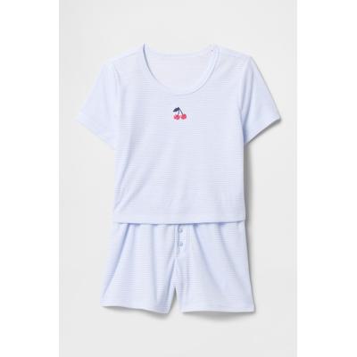 Gap Girls Blue Cherry Pointelle Short Pyjamas (6-13yrs) - Blue Cherry