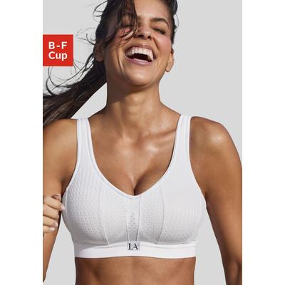 Sport-BH LASCANA ACTIVE, Damen, Gr. 100, Cup C, weiß, Netz, Obermaterial: 74% Polyamid, 14% Elasthan, 12% Polyester (COO