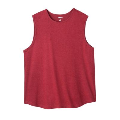 Men's Big & Tall SILVER Cooling Muscle Tank by KingSize in Heather Burgundy (Size 3XL)