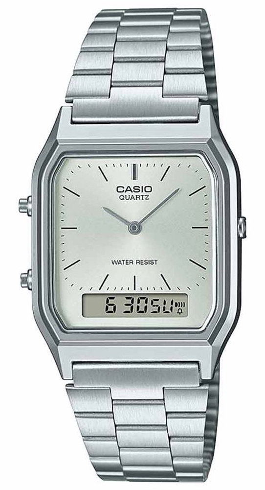 Casio Collection Vintage Unisex's Silver Watch AQ-230A-7AMQYES Stainless Steel - One Size | Casio Sale | Discount Designer Brands