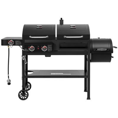 Royal Gourmet 2-Burner Gas and Charcoal Combo Grill with Offset Smoker