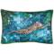 Paoletti Majorelle Leopard Moroccan Piped Outdoor Cushion Cover - Blue - Size 40 cm x 60 cm | Paoletti Sale | Discount Designer Brands