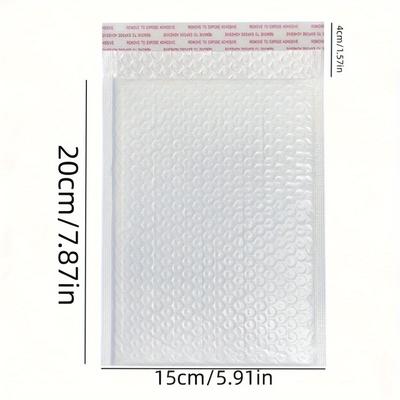 TEMU 30pcs White Self-sealing Mailers - Film, Hexagonal Pattern, Shipping Envelopes For Business Packaging & Mailing Supplies Image