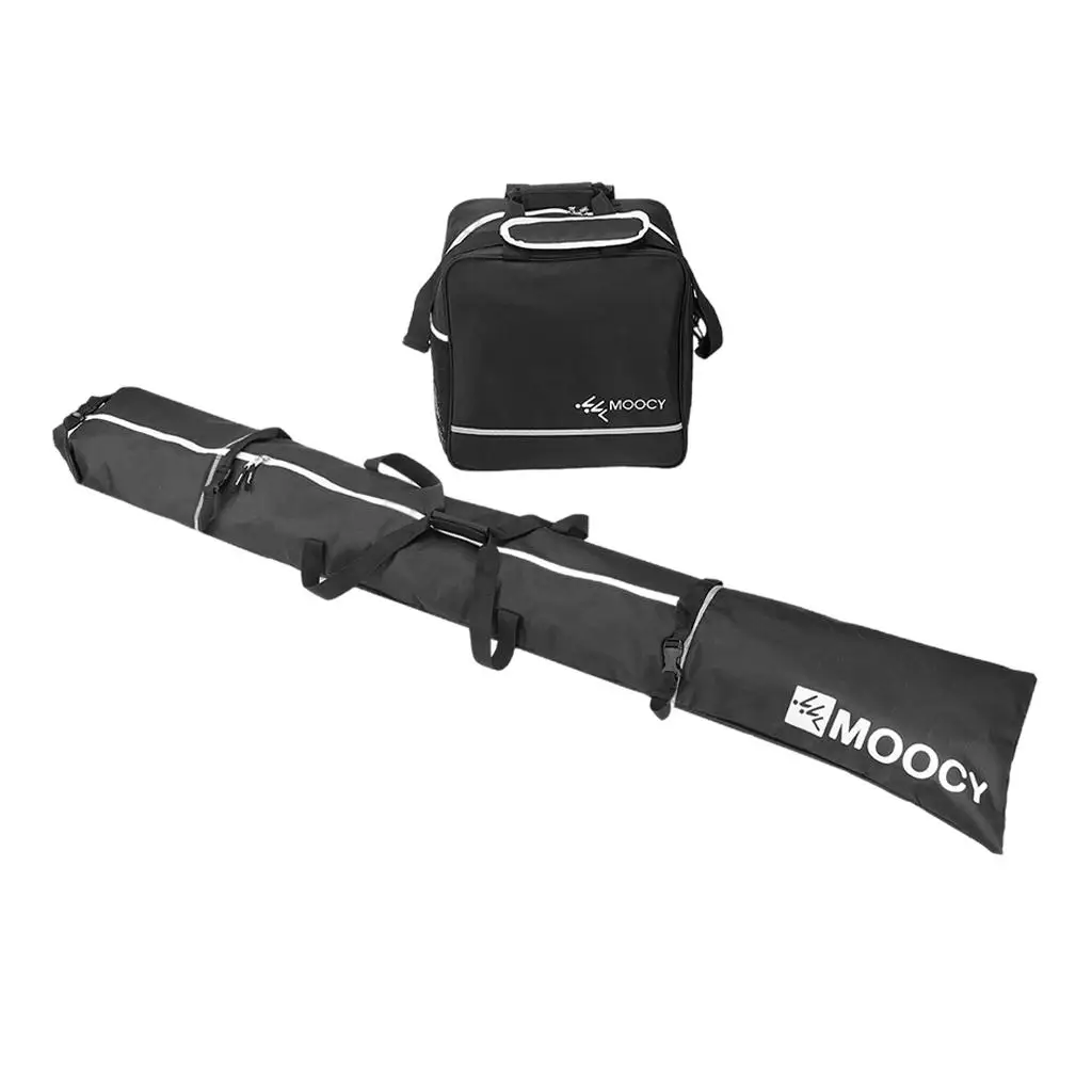 Skitaschen-Set mit Griff, Stiefelaufbewahrung, schwarze Snowboard-Stiefel-Tasche für Reisen Image