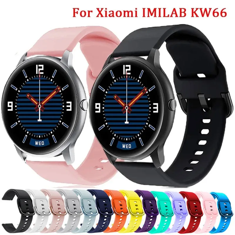 Silikon 22mm Band für Xiaomi Imilab Kw66 Soft Sport Strap hochwertiges Armband für Yamay Sw022 Ersatz Armband Correa Image