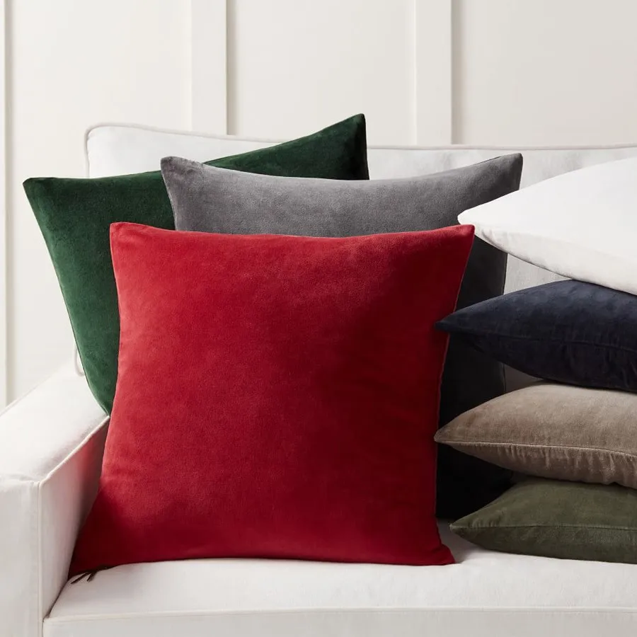 Ultra weicher Samt solide quadratische Kissen bezüge 18x18 Zoll dekorative Kissen bezug für Sofa Schlafzimmer Auto Hof nur Abdeckung