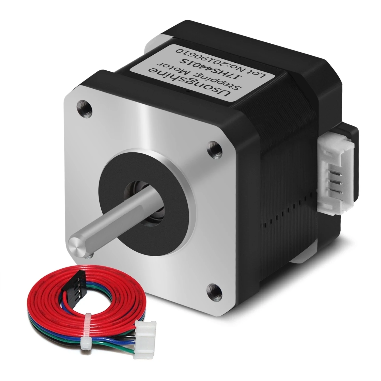 Usongshine Nema17 Schrittmotor 17HS4401 1.8 ° Motor 1,5 A 42 N.cm 42BYGH 4-adrig für CNC-Roter-Lasergravurmaschine 3D-Drucker Image