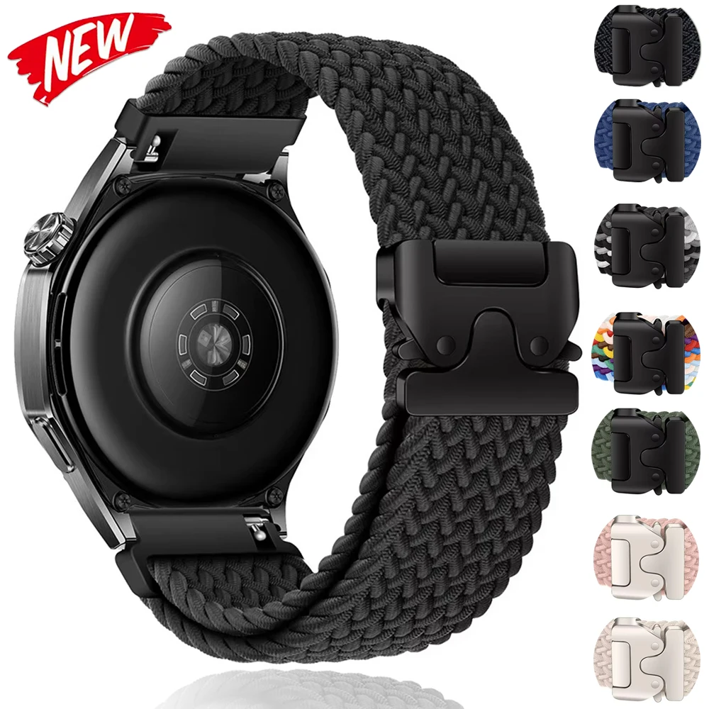 22 mm 20 mm Nylon-Schlaufenband für Huawei Watch GT5 Pro/GT6/5 GT4 3 Pro 46 mm Armband für Galaxy Watch 7/FE/6/5/pro/4/klassisches Armband Image