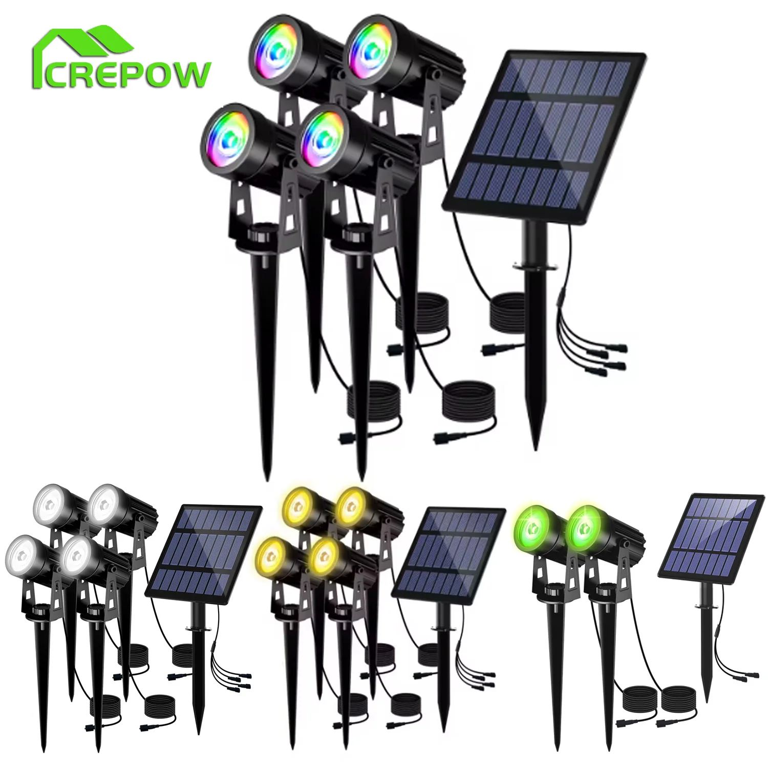 2/4 LEDS Solarleuchte für den Außenbereich, Garten, Farbwechsel, Straßenlaterne, IP65, wasserdicht, Baum Countyard, Dekor, Solar-Wandstrahler