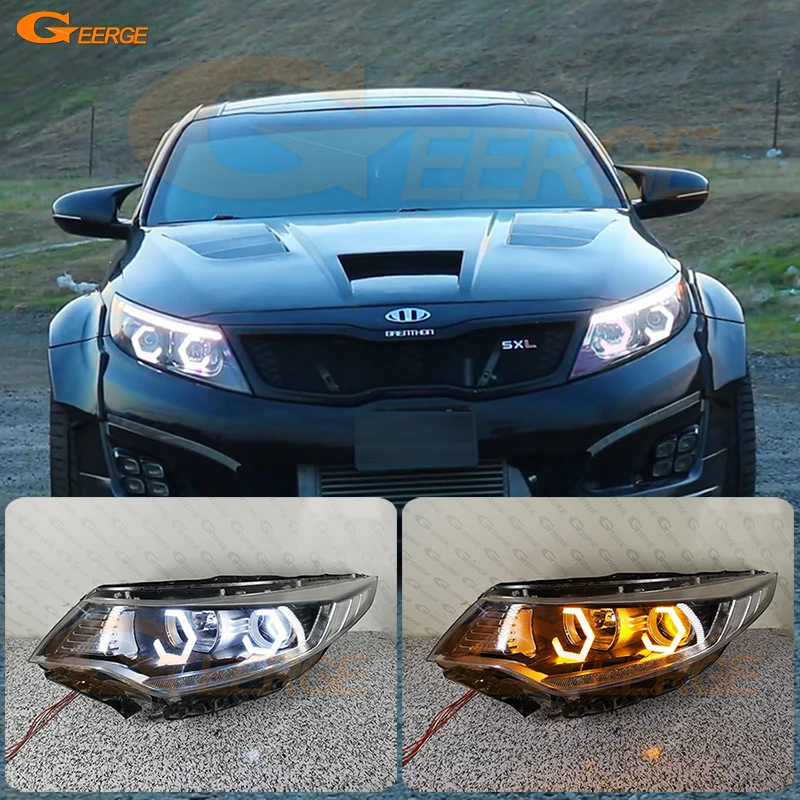 Per Kia Optima K5 2010 2011 2012 2013 2014 2015 2016 2017 2018 Ultra Luminoso Cotone Esagonale Esagonale LED Angel Eyes Kit Halo Anelli