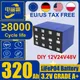 Batteria Lifepo4 di grado A 320Ah 8000 ciclo 3.2V Cella ricaricabile al litio ferro fosfato per campeggio solare RV 12V 24V 48V fai da te