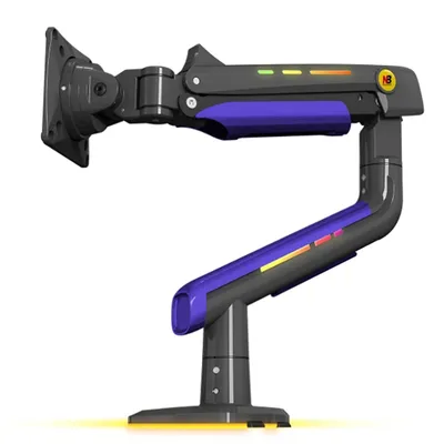 NB G60 E5 Gaming Monitor Arm 32-60 Inch Curved Arc Screen Desktop Monitor Holder 2-20kgs Ultra Wide Monitor Mount with RGB Light