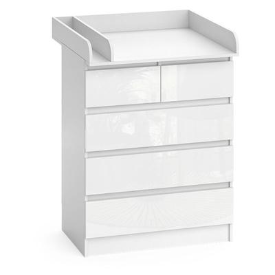 Vicco - Wickelkommode Emma, Weiß, 80 x 110.2 cm mit 5 Schubladen Image