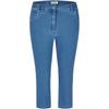 7/8-Hose KJBRAND "Betty", Damen, Gr. 44, N-Gr, blau (denim bleached), Denim/Jeans, Obermaterial: 71% Baumwolle, 25% Polyester, 4% Elasthan, unifarben, casual, regular fit 7/8-Länge, Hosen, in großen Größen