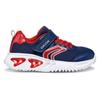 Sneaker GEOX "J ASSISTER BOY Blinkschuh", Kinder, Gr. 35, blau (navy, rot), Textil, Synthetik, sportlich, Schuhe, Sportschuh, Klettschuh mit auffällig blinkender Sohle