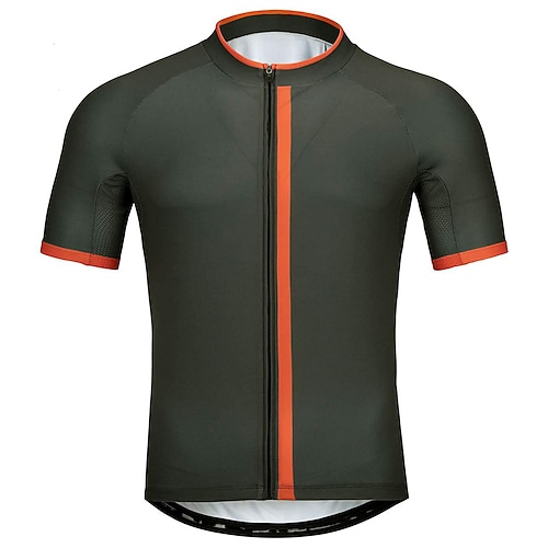 Herren Radtrikot Einfarbig Kurzarm Fahhrad Oberteil mit 3 Gesäßtaschen Mountainbike MTB Straßenradsport Schnelltrocknend Reflektierende Streifen Rückentasche Feuchtigkeitsableitend Sport Schwarz Blau Image