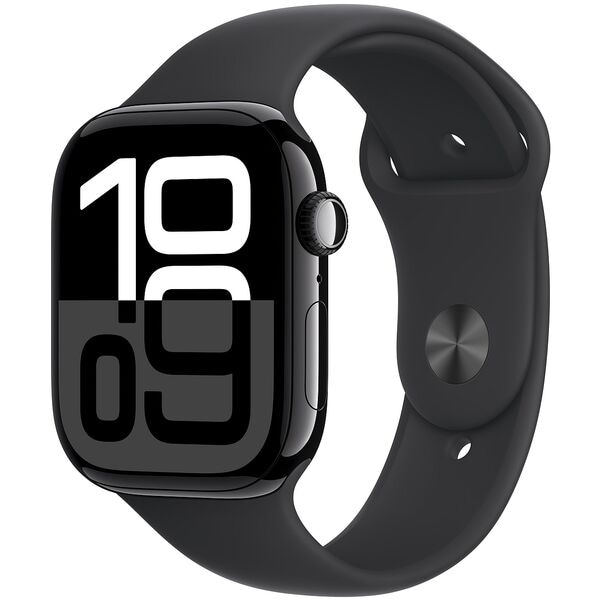 Apple Smartwatch Apple Watch Series 10 46 mm Aluminium Diamantschwarz (GPS+Cellular) S grün Image