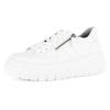 Plateausneaker GABOR, Damen, Gr. 38, weiß, Kalbsleder, unifarben, casual, Schuhe, Freizeitzschuh, Halbschuh, Schnürschuh mit Best Fitting-Ausstattung, Topseller