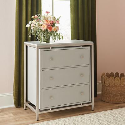 Avery Closet Drawers Light Gray W/Champagne - Ballard Designs