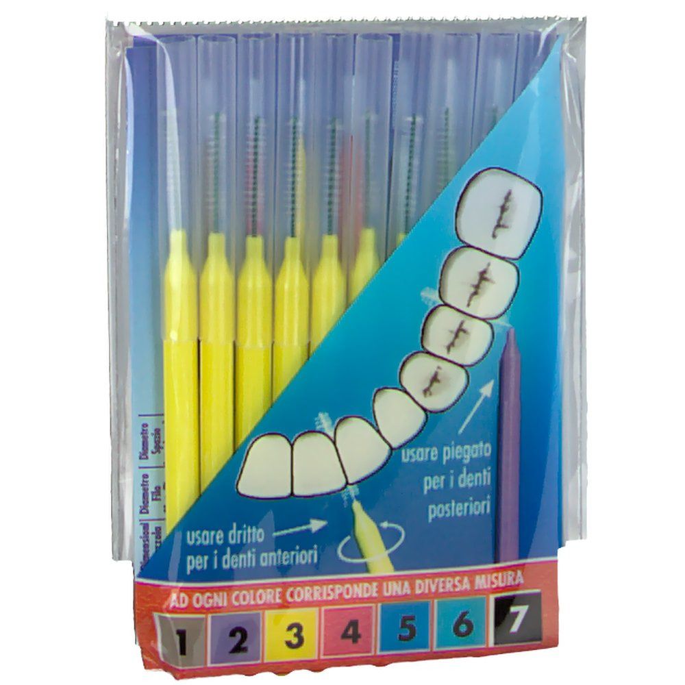 PikDent® Giallo 0,6 mm Scovolini Interdentali 10 pz Spazzolino da dent
