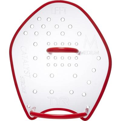 Catalyst Stroke Swim Training Hand Paddles - Clear/Red, Size Medium